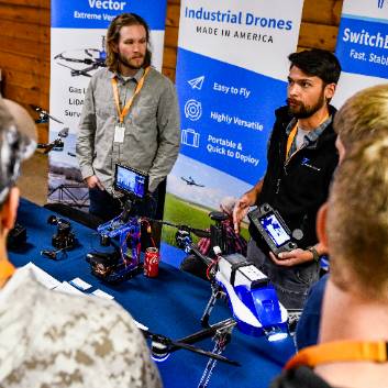 Vision Arial employees share drone technologies with area students